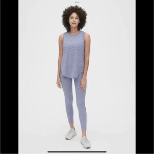 GapFit Brushed Tech Jersey Knot-Hem Tank Top Purple Small athletic gopcore lilac